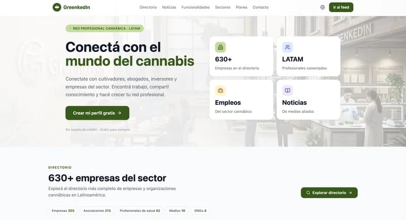 GreenkedIn v1.8: la red profesional del cannabis en LATAM ya está en marcha